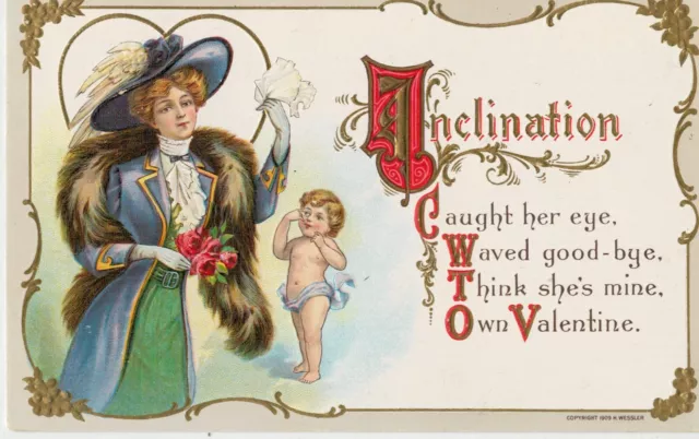 Carte Postale Bébé - Saint Valentino - Petite Format - Relief - A Voyagé