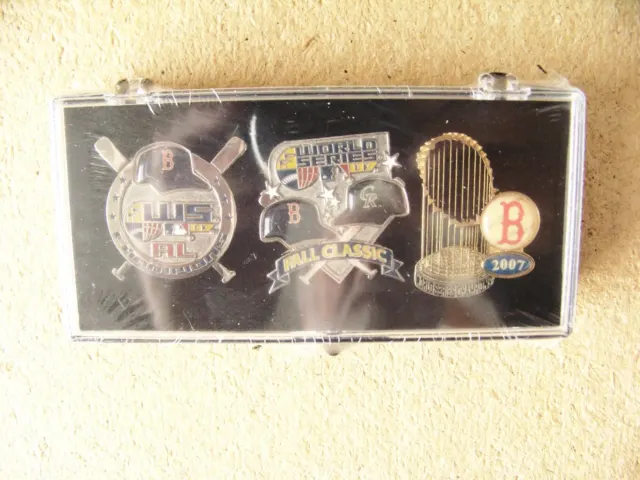 2007 Boston Red Sox World Series pin WS Champions 3 - pin set pins