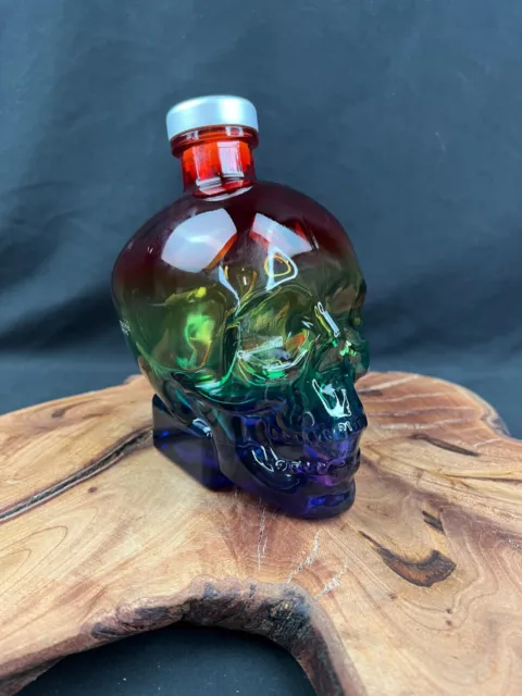 Crystal Head Vodka Limited Edition Rainbow Pride Skull  Decanter