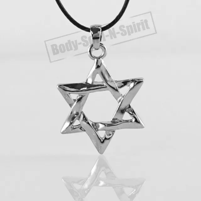 STAR OF DAVID Necklace Israel Amulet Sacred Success Charm Jewish Judaica Jewelry