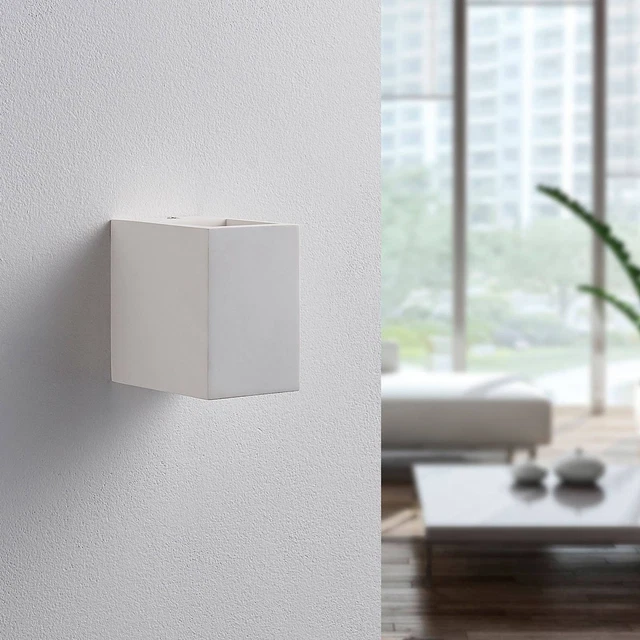 Lindby Wandleuchte 'Jannes' Wandlampe Gips/Ton Modern Wohnzimmerleuchte G9' G9