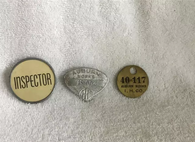 Three Vintage International Harvester Badge Pin-Key Fob