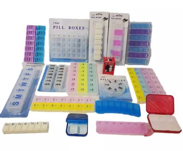 7 Day Pill Dispenser Medicine Tablet Storage Organiser Case Weekly Box UK