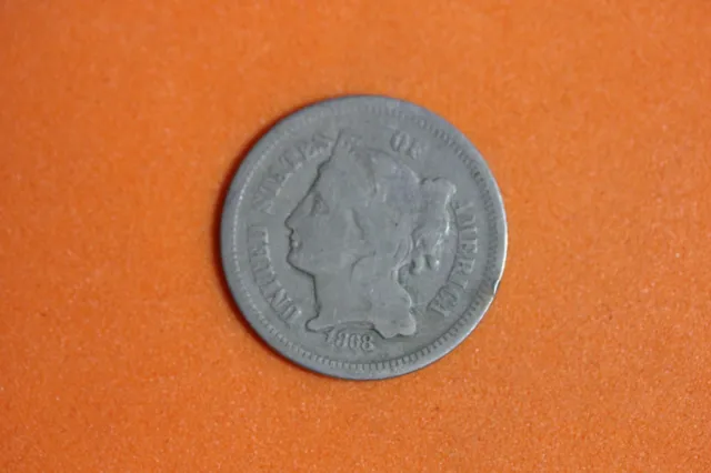 Estate Find 1868 - Three Cent Nickel!!   #K27081