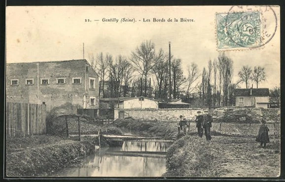 CPA Gentilly, Les Bords de la Bièvre