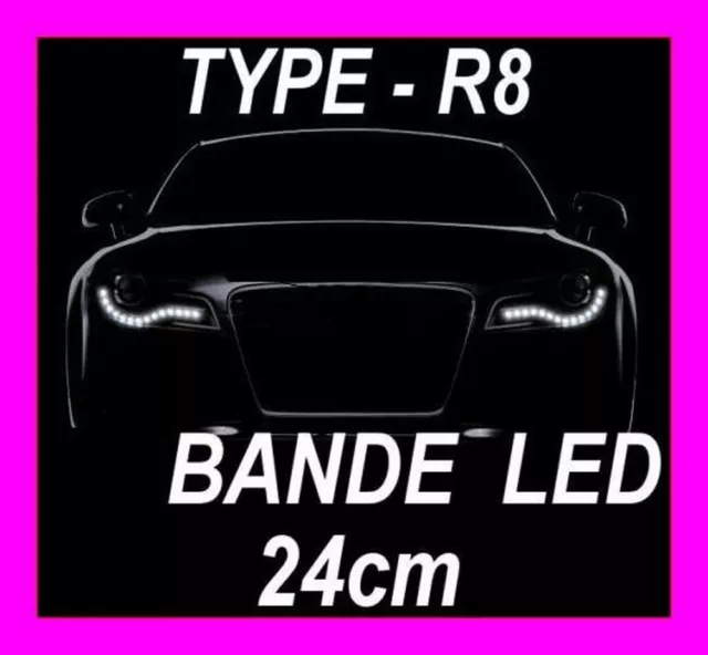 BANDE A LED SMD BANDEAU RUBAN EN XENON AVEC AUTO ADHESIF 12V POUR VOITURE  MOTO
