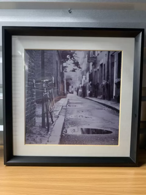 19 In x 19 in Vintage Bicycle Photo Framed