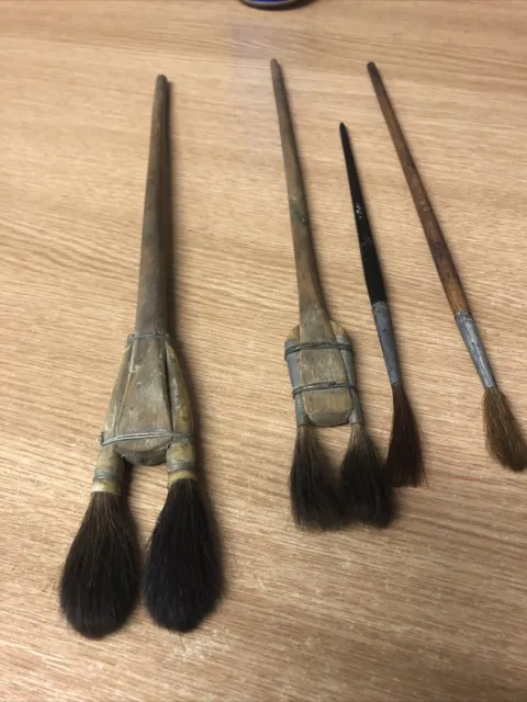 Vintage Paint Brushes Probably Sign Writing