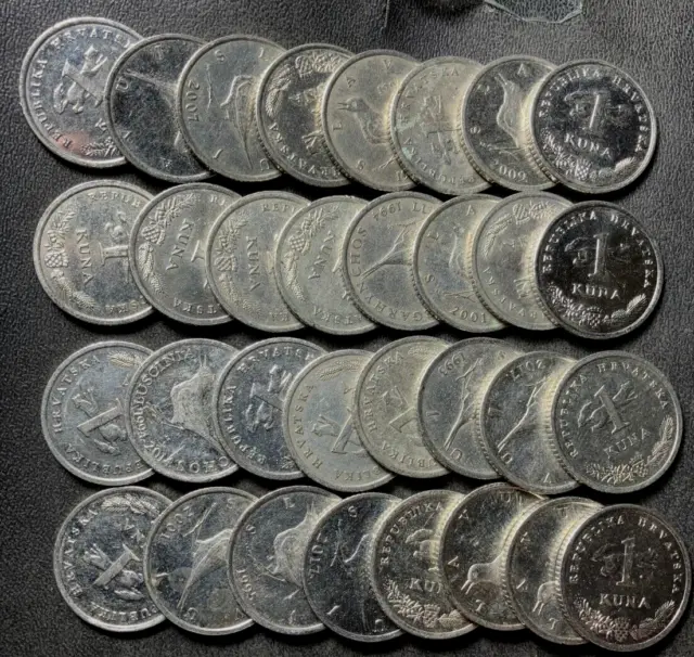 Old CROATIA Coin Lot - 32 Excellent Coins - Lot #J9