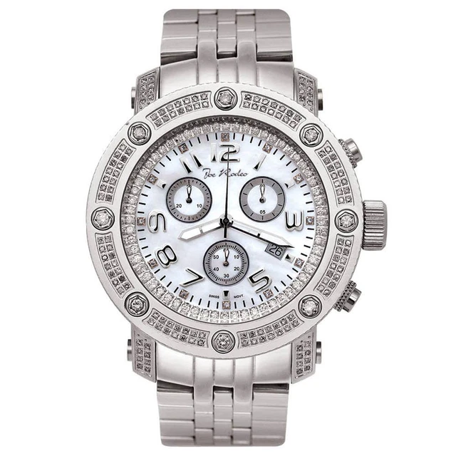 Joe Rodeo Diamond Men's Watch - APOLLO silver 1.7 ctw