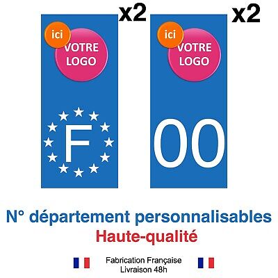 Incognito Français 2 Stickers autocollant plaque immatriculation 