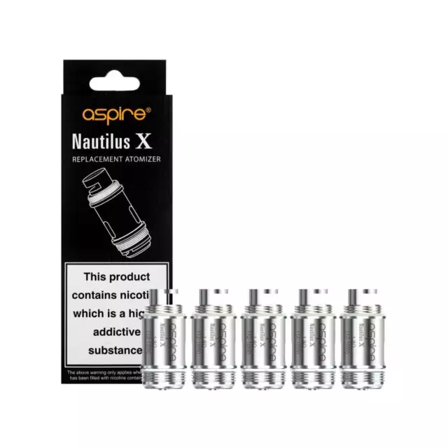 100% Genuine Aspire Nautilus X/U-Tech Replacement Coil Heads 1.5,1.8 (Pack of 5)