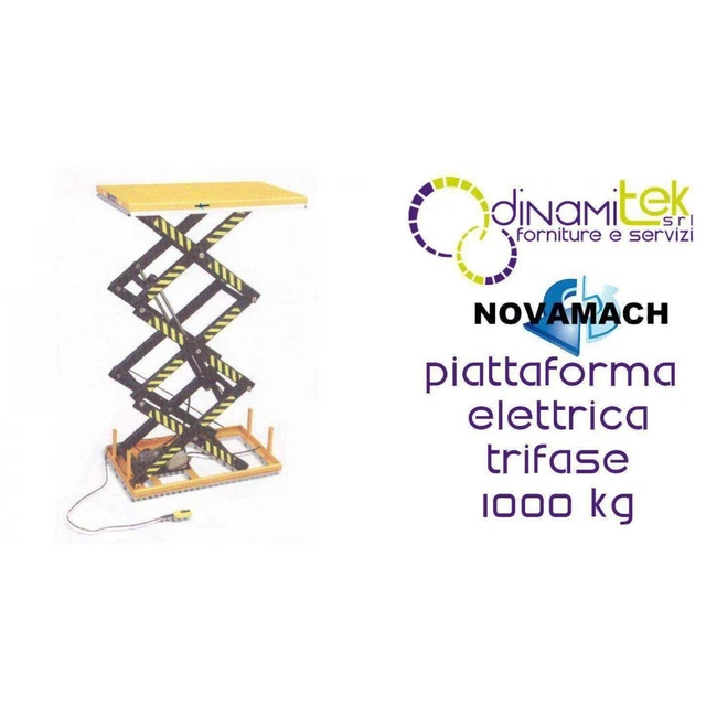 Npfa100E Piattaforma Elettroidraulica Trifase Portata 1000 Kg Novamach Dimension