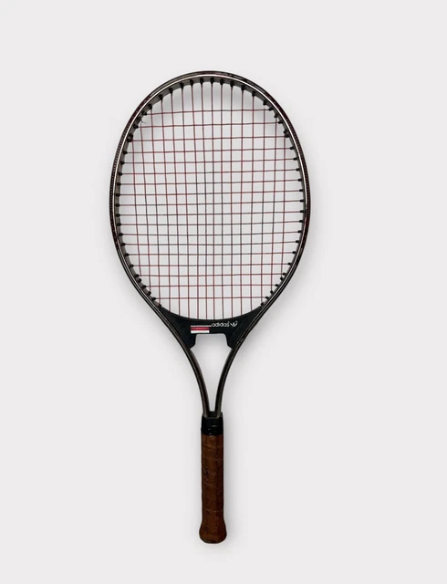 Raquette de tennis moyenne années 1980 Dunlop noir max