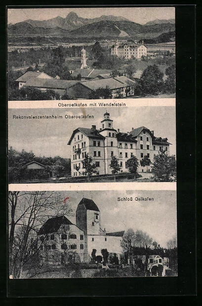 AK Oberoelkofen, Rekonvaleszentenheim, Schloss Oelkofen, Totalansicht mit Wende