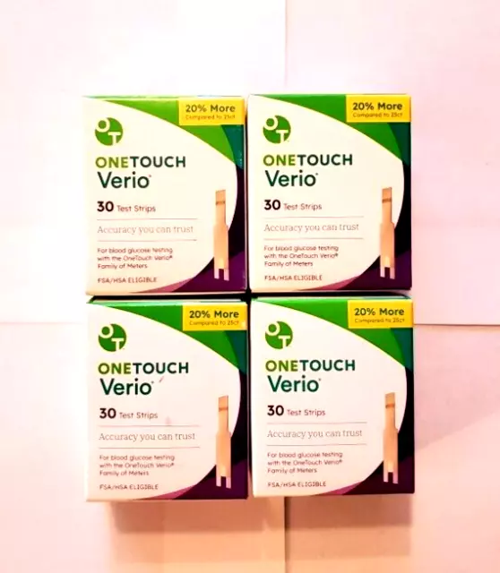 Nuevas tiras reactivas para diabéticos de glucosa de un toque al por menor 120 quilates con vencimiento 07/31/2024