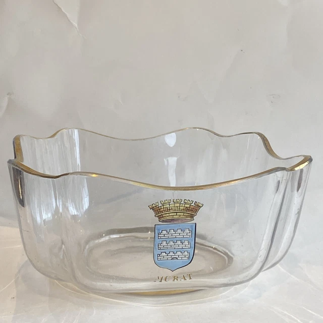 Coupe cristal givré émaillé Legras Victor Saglier fleurs Art