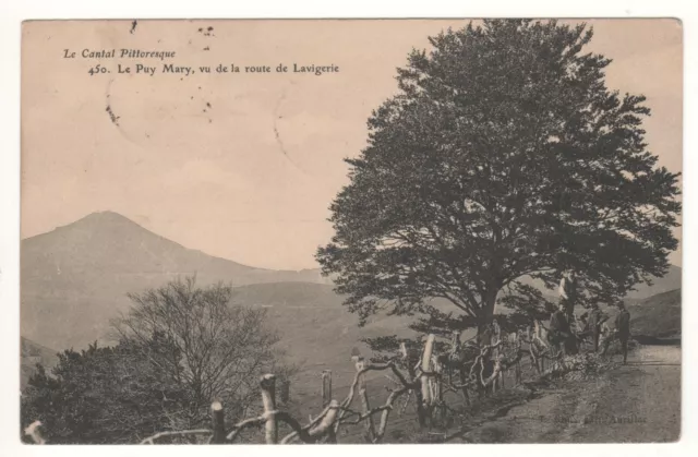 Cpa 15 - Le Puy Mary Vu De La Route De Lavigerie - Mauriac: (Cantal) - Written