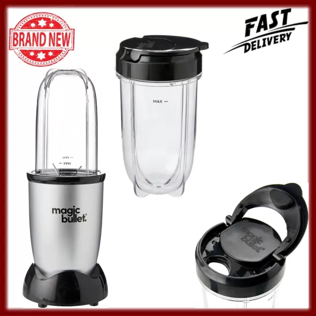 NutriBullet 1485 Magic Bullet 4pc Blender Mixer & Food Processor Silver 01485