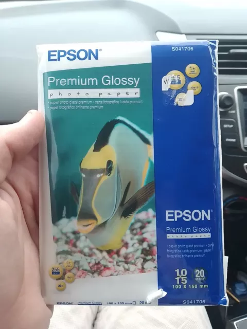Epson Premium Glossy Photo Paper Sealed 20 Sheets 10 x 15 cm 4" x 6" S041706
