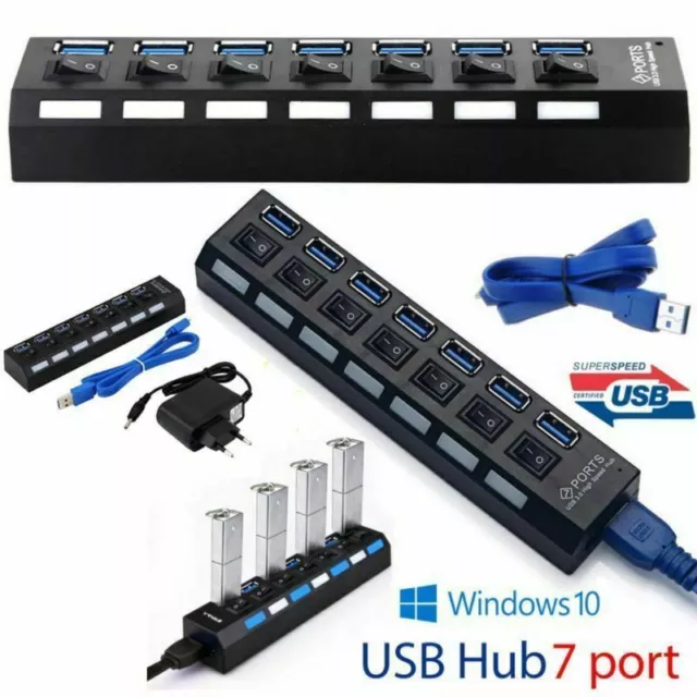 concentrateur USB 3.0 7 ports 7 port USB hub 7 port USB