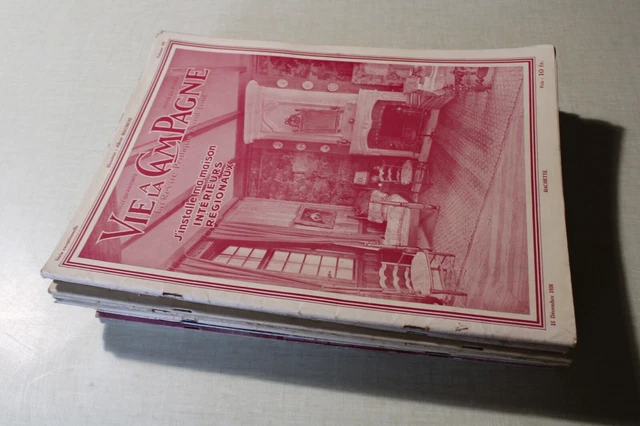 lot 17 revues VIE A LA CAMPAGNE  MAISONS & Meublés régionaux 1930 a 1949