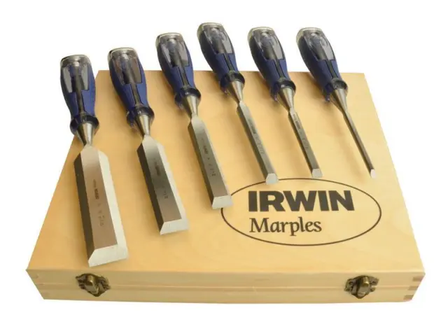 IRWIN® Marples® MS750 Splitproof Pro Bevel Edge Chisel Set, 6 Piece MAR750S6