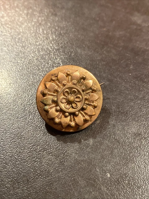 Broche Ancienne Française - Bijou Vintage - Métal Et Pierre - Occasion