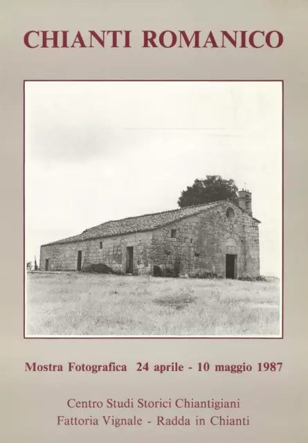 Chianti Romanico Mostra fotografica 1987 Manifesto originale Mostra fotografica
