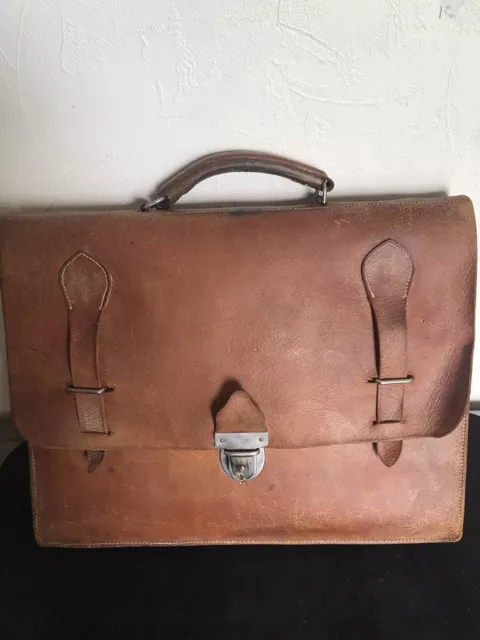 ANCIEN CARTABLE OU sacoche d colier ou d instituteur EUR 35 00