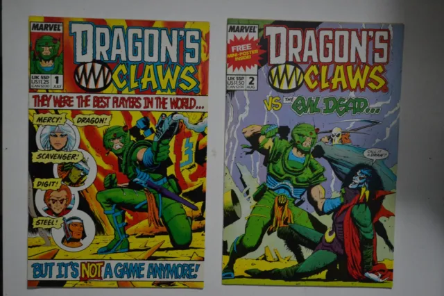 Dragon's Claw's Vol.1 #1, 2, 3, 4 June/Oct 1988 VF/NM Marvel Comics Lot 4 books