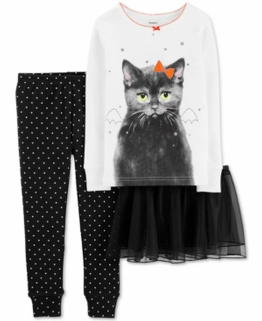 Carters Infant Toddler Girls Cat Kitten Stars Tutu Glitter Sparkle 3 Pc Set 5T