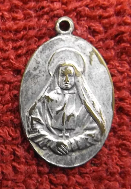 Vintage Saint Frances Xavier Cabrini Pray For Us Catholic Medal Medallion