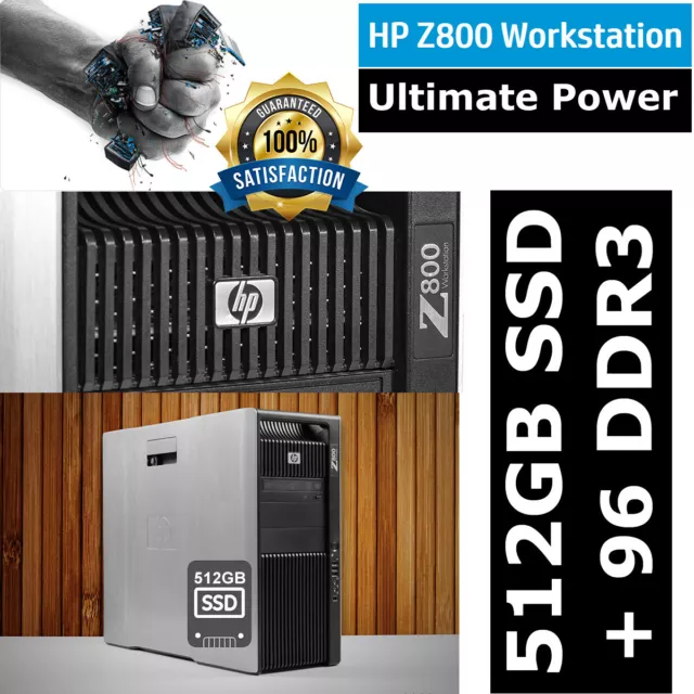 HP Workstation Z800 2x Xeon X5670 12-Core 3.33GHz TURBO 96GB DDR3 512GB SSD+4TB