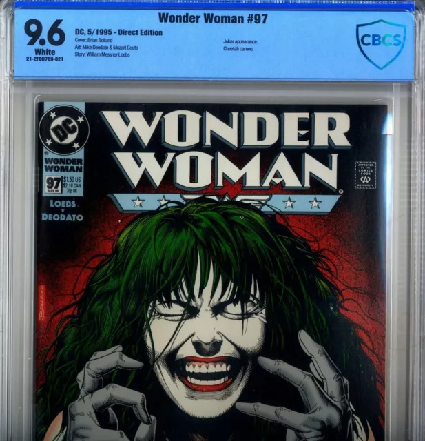 PRIMO:  WONDER WOMAN #97 JOKER NM+ 9.6 CBCS 1995 WW DC comics cgc