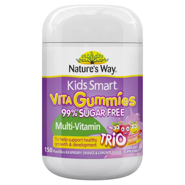 Nature's Way Kids Smart Vita Gummies 99% Sugar Free Multi-Vitamin TRIO 150pk