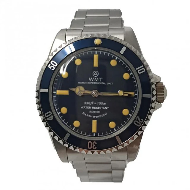 Montre Automatique Walter Mitt Royal Marine Diver - Boîtier Acier 316L, Cadran Bleu, étanche 100m