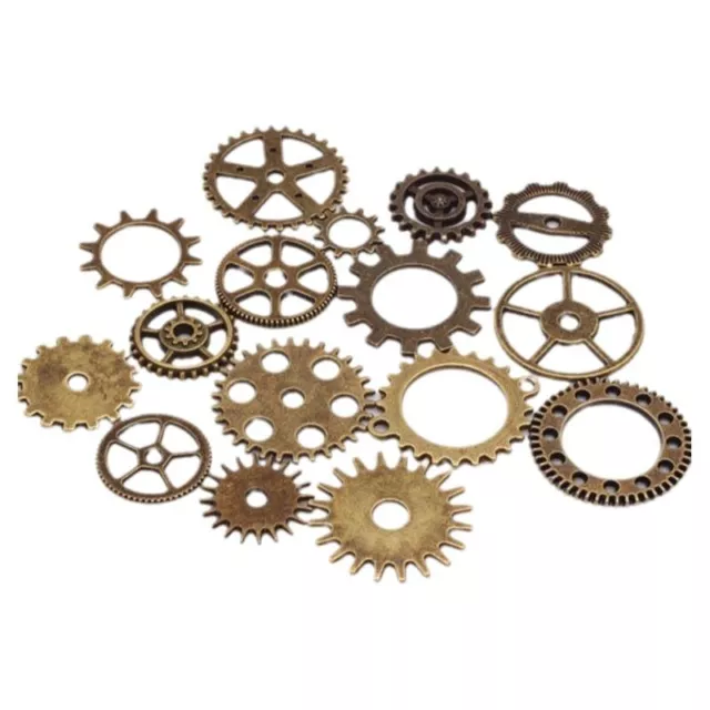 DIY 100 Gram Antique Metal Steampunk Gears Charms Clock Wheel Jewelry Accessory 3