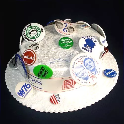 1976 Democratic Convention Autographed Hat Many Political Pins Jimmy Carter