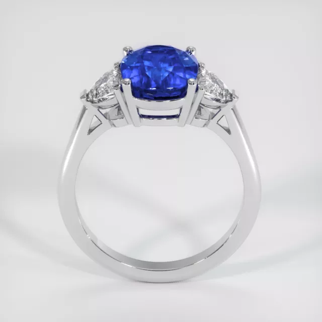 CEYLON (SRI LANKA) Cushion Blue Sapphire Platinum 950 Ring 4.43CT £ ...