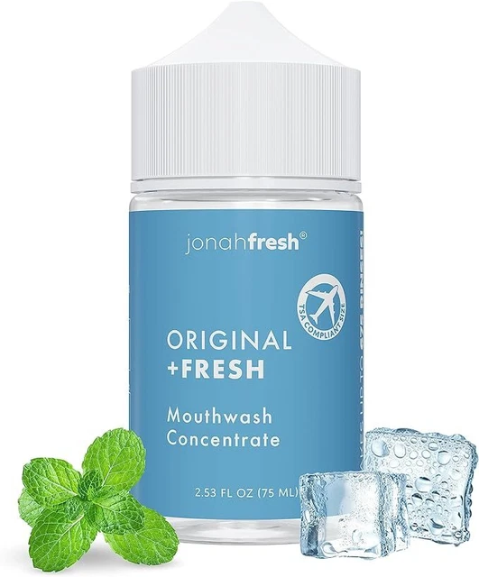 Concentrado de enjuague bucal Jonah Fresh totalmente natural, hecho seguro certificado, original