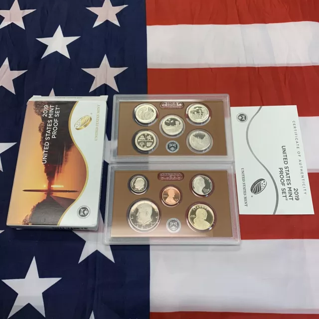 2019-s US CLAD Proof Set. 10 coin set. PLUS 'W' CENT