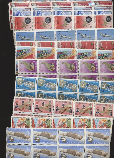 Trinidad & Tobago Mint NH WHOLESALE LOT 10 EACH 13 Different Pictorial Stamps