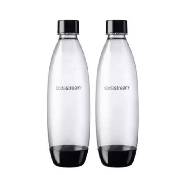 SodaStream 1L Carbonating Bottles- Black 2 Pack