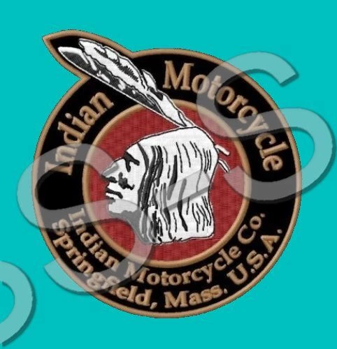 =====LARGE INDIAN MOTORCYCLE EMBROIDERED PATCH=====IRON/SEW ON ~13" x 10-3/4" XL