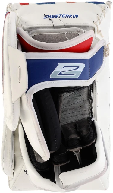 Igor Shesterkin New York Rangers Game-Used White Brian's Blocker Igor Shesterkin New York Rangers Game-Used White Brian's Blocker