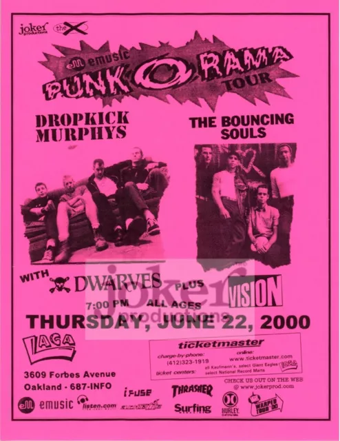 Punkorama Tour Concert Poster Club Laga Pittsburgh, PA 2000