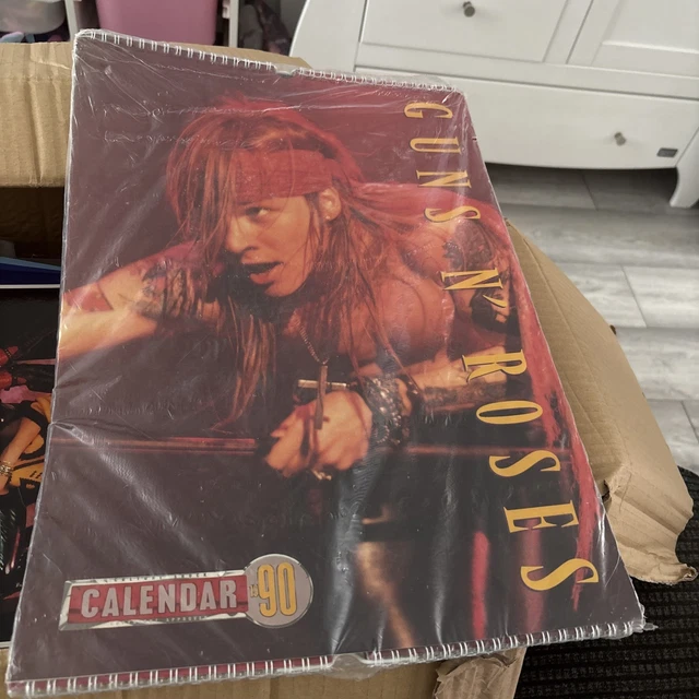 VINTAGE ORIGINAL 1990 Guns N Roses Official Calendar £14.01