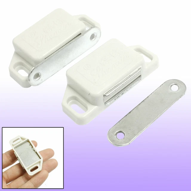 Cabinet Cupboard Doors Hardware Magnetic Catch Latch 2.2" 2 Pcs