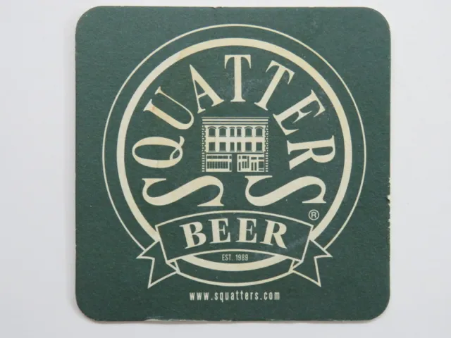 Beer Pub Coaster ~ SQUATTERS Brewery, Established 1989, Salt Lake City, UTAH